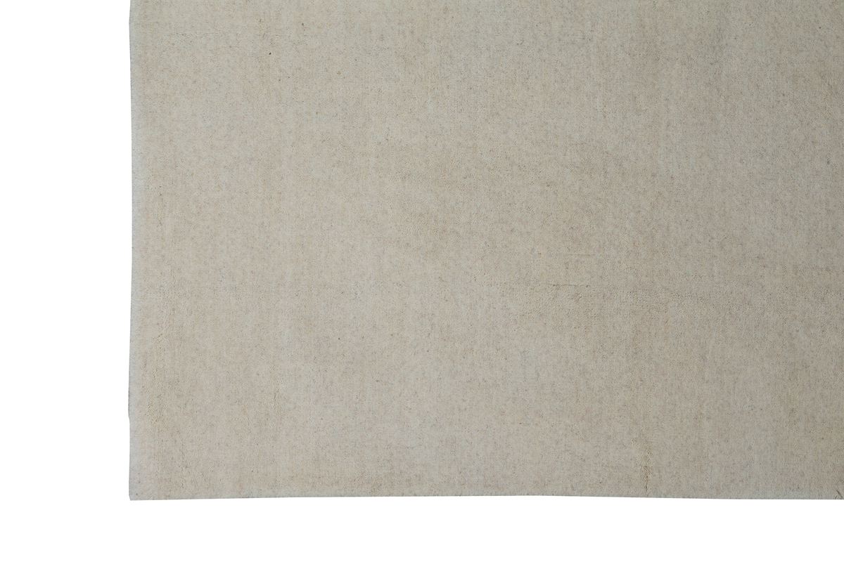Massimo Earth Natural Ivory undyed wool rug, full view