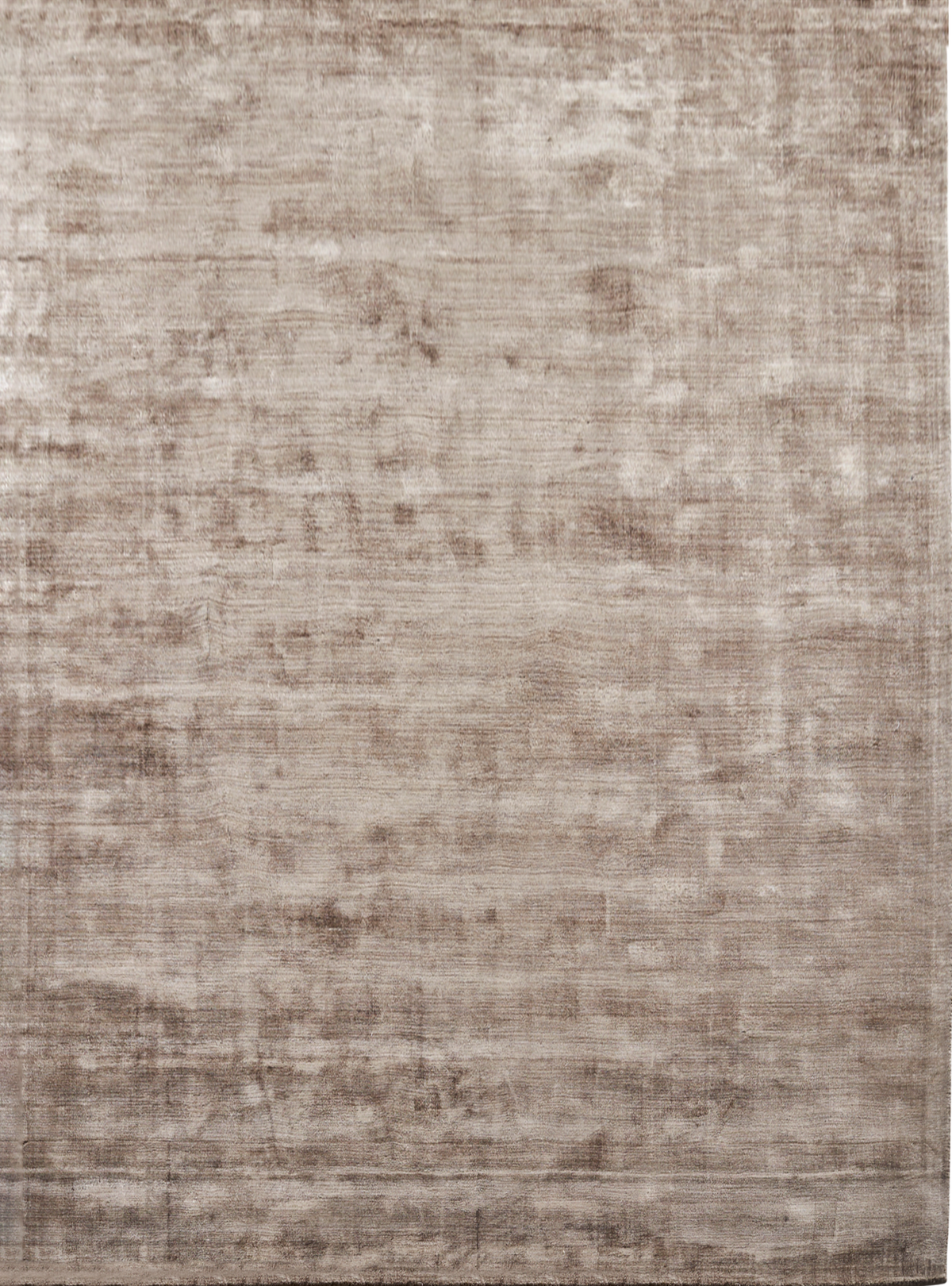 Massimo Karma Nougat Brown bamboo silk rug, top view