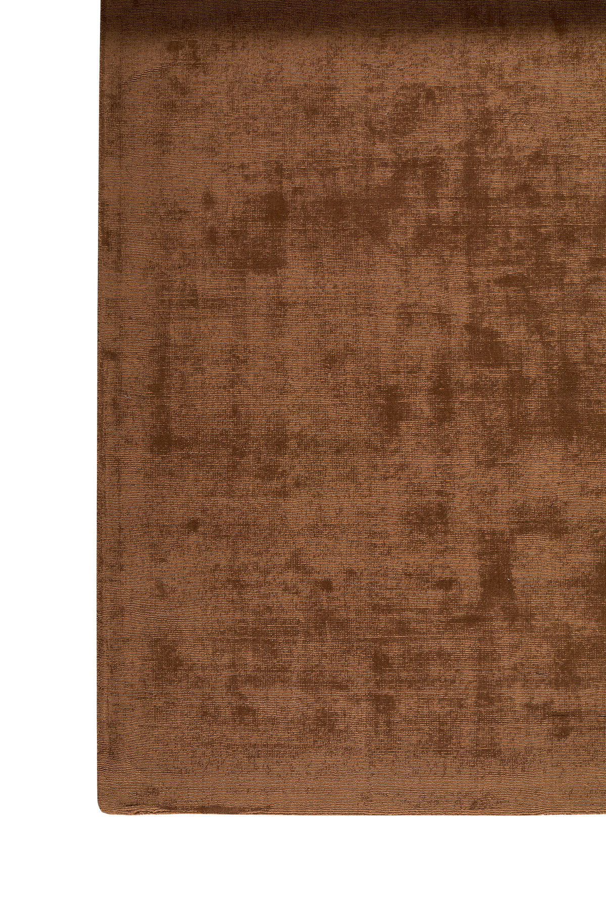 Massimo Karma Wool Dark Oak cognac rug, detail of the surface
