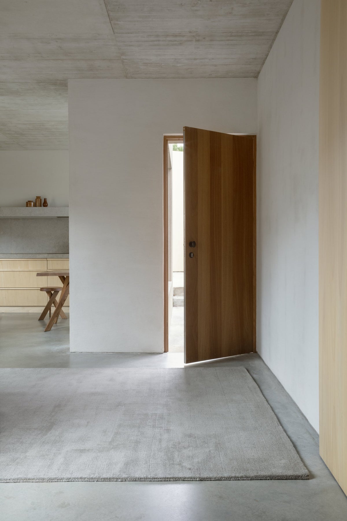 Massimo Karma Wool Taupe handloomed rug, shown in an interior