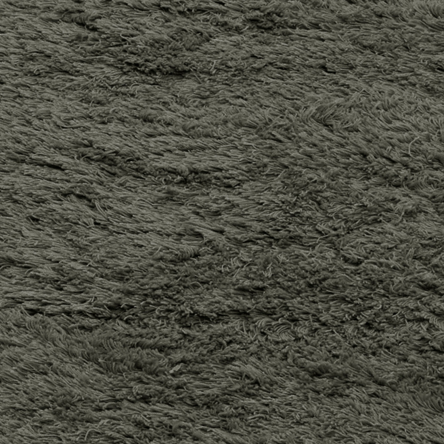 Massimo Rya Charcoal high pile wool rug, detail of the long pile