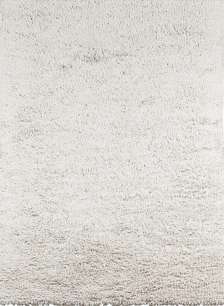Massimo Rya Cream high pile wool rug, top view