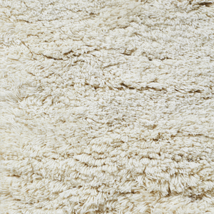 Massimo Rya Cream high pile wool rug, detail of the long pile