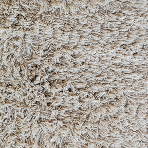 Massimo Rya Soft Beige high pile wool rug, detail of the long pile