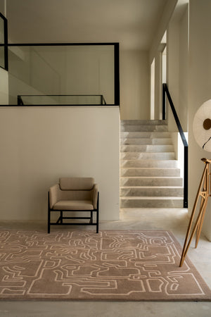 Massimo Structures 2.0 Pale Rose tapijt, in een interieur