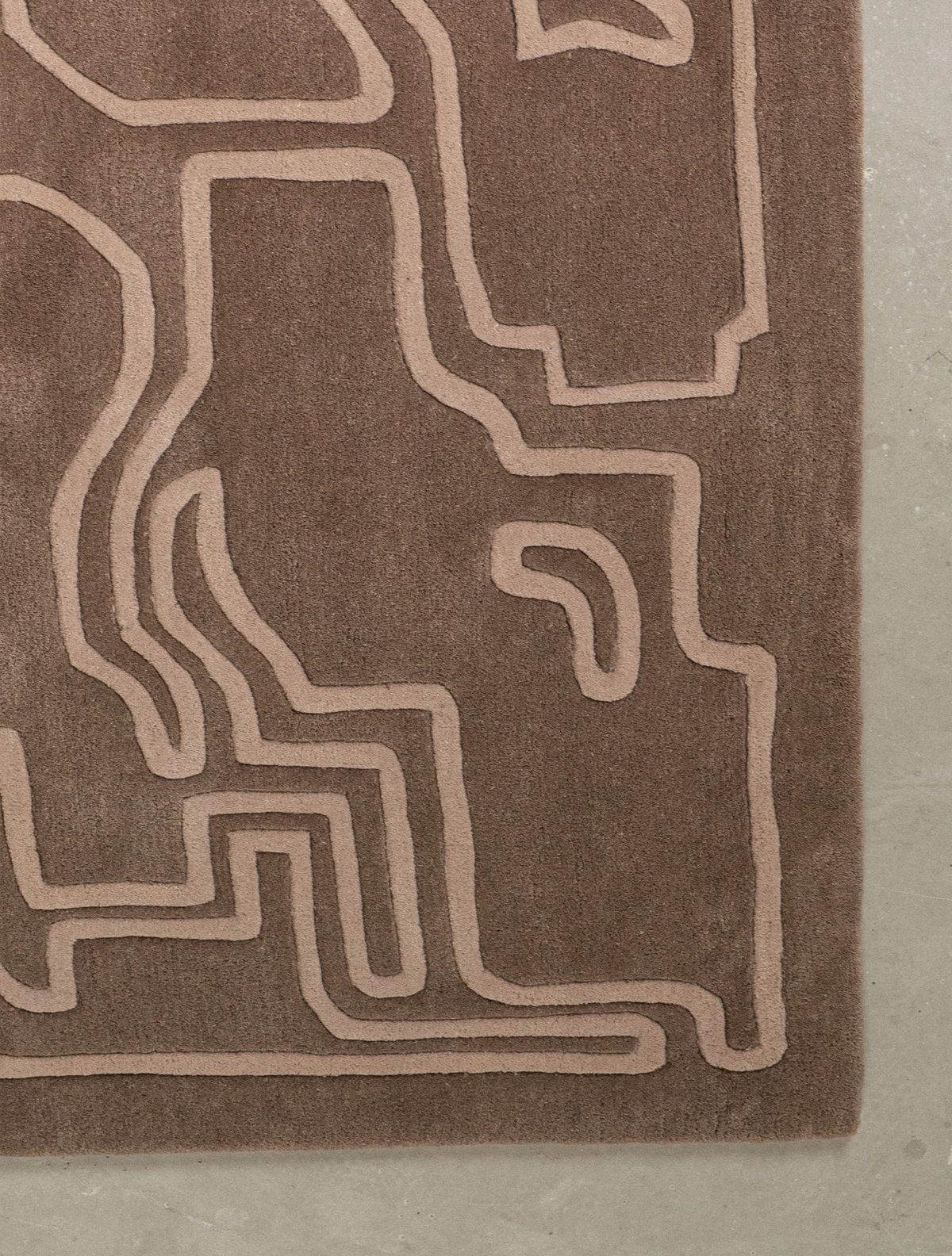 Massimo Structures 2.0 Pale Rose tapijt, detail van de hoek