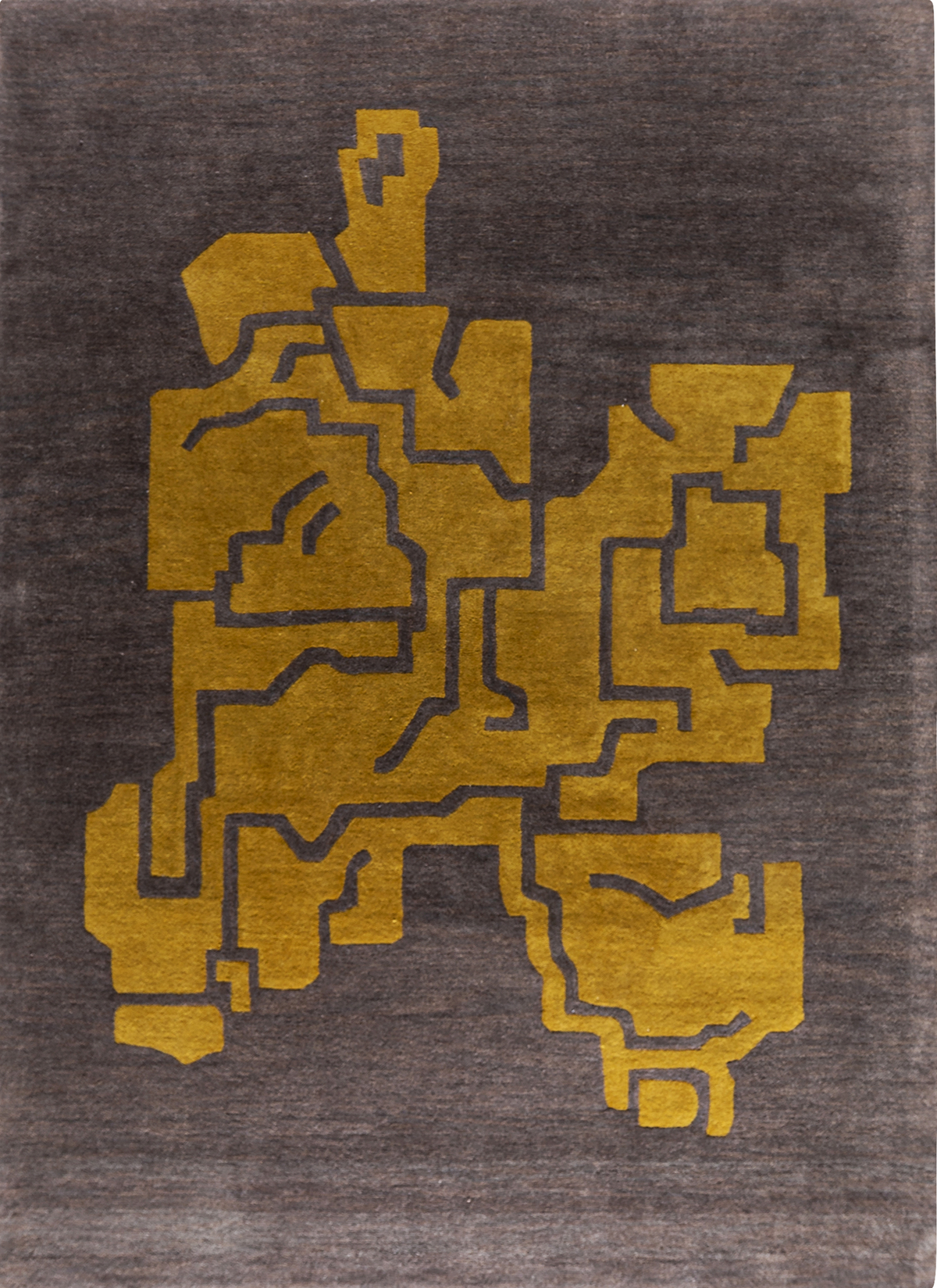 Massimo Structures Fragment 1 yellow rug, top view
