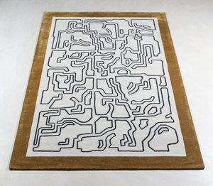 Massimo Structures Fragment 2 Border rug, perspective view