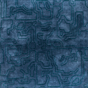 Massimo Structures Fragment 4 blue wool rug, detail of the surface
